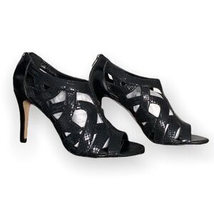 Calvin Klein Kiani Python Embossed Leather Sandals A8